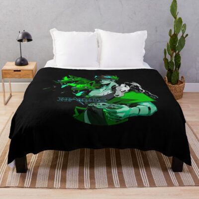 Zagreus Hades Green Throw Blanket Official Hades Merch