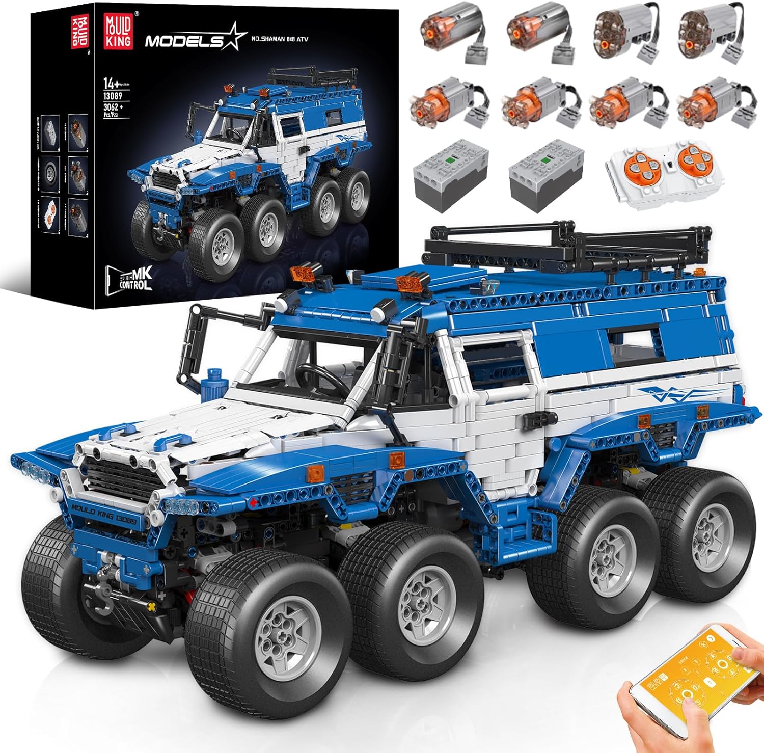 Mould King 13089 - MOC-5360 Avtoros Shaman 8x8 Car Set Assembly Brick
