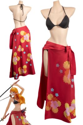 Nami Cosplay Sexy Swimsuit Summer Women Costume Anime One Piece Roleplay Fantasia Swimwear Bikinis Halloween Beach - Hades Store