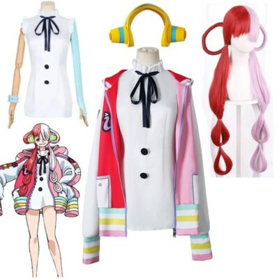 Uta One Piece Cosplay Costume Film Red Uta s Wig Headphone Props The Singer Of The - Hades Store